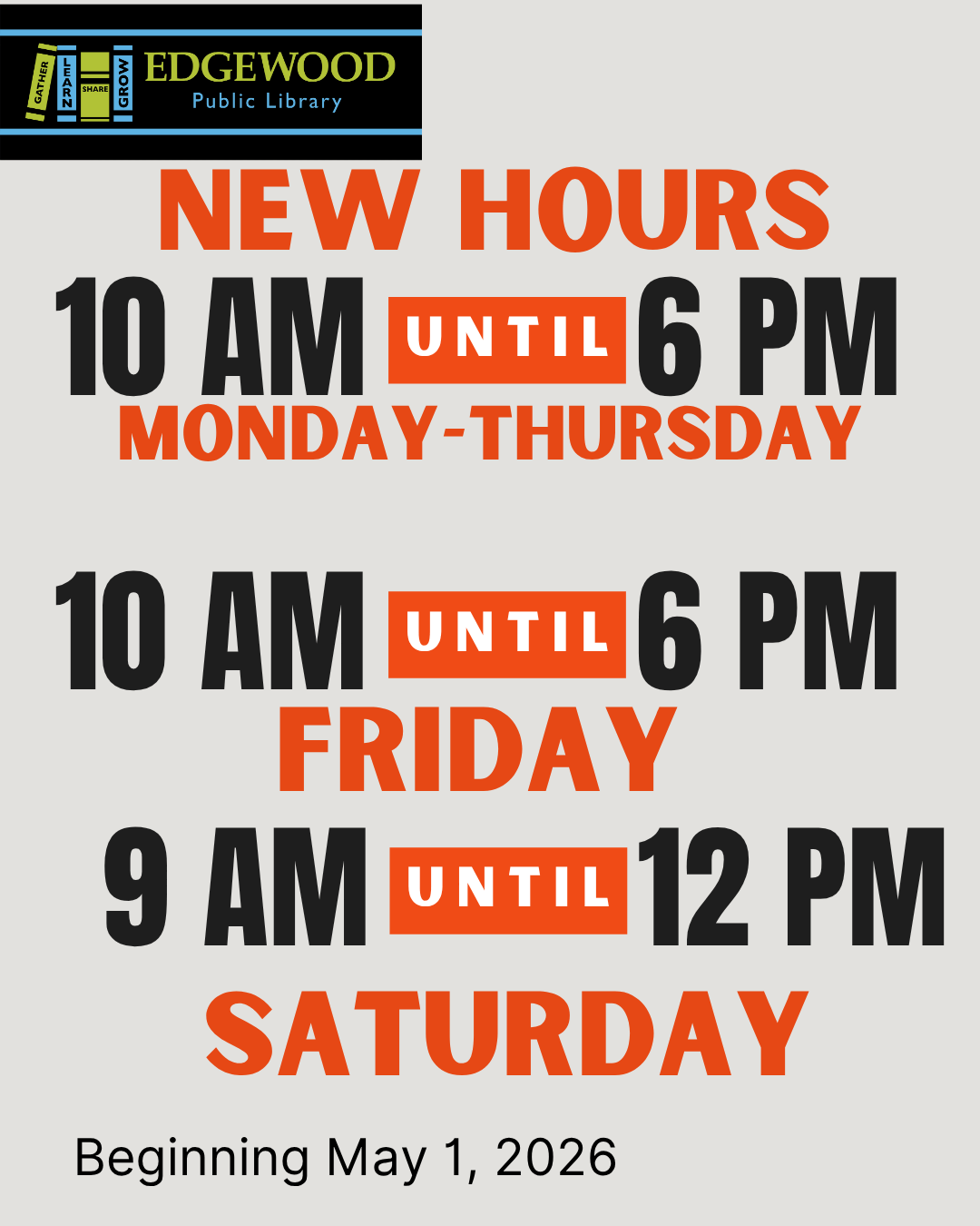 New Hours